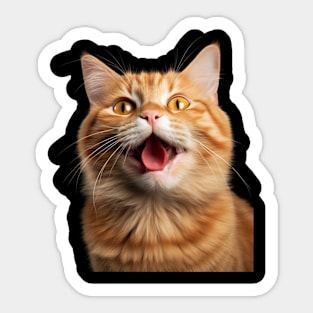 Cat Gift Idea. Ginger friend kitty Sticker